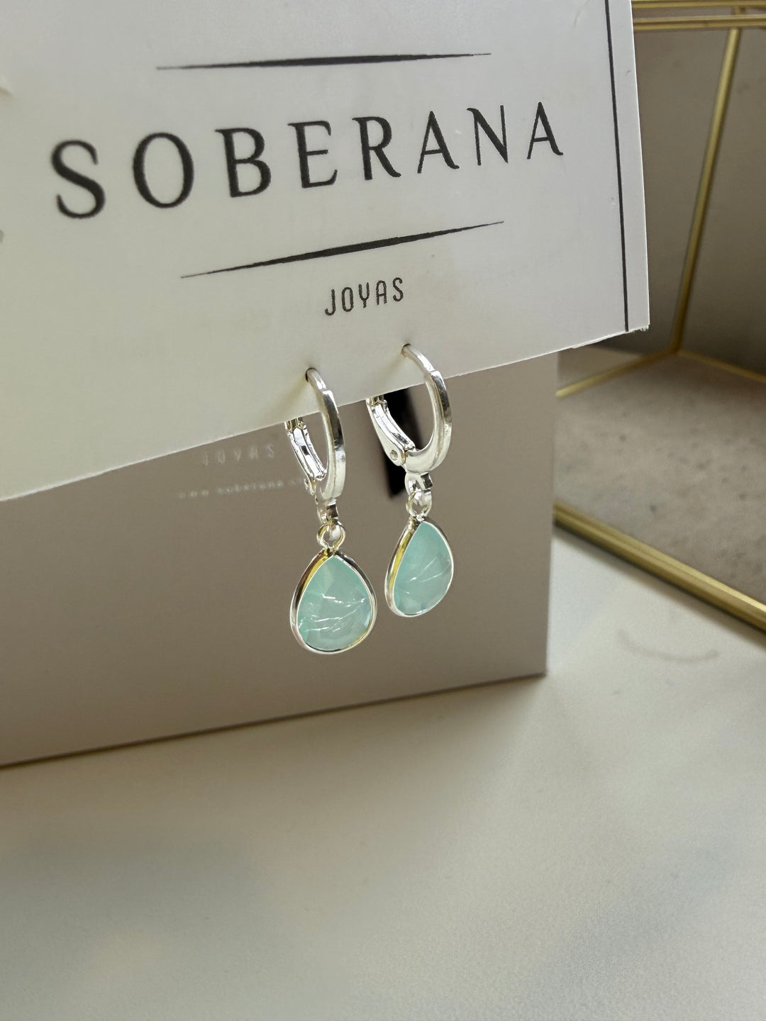 Argollas Gota Turquesa