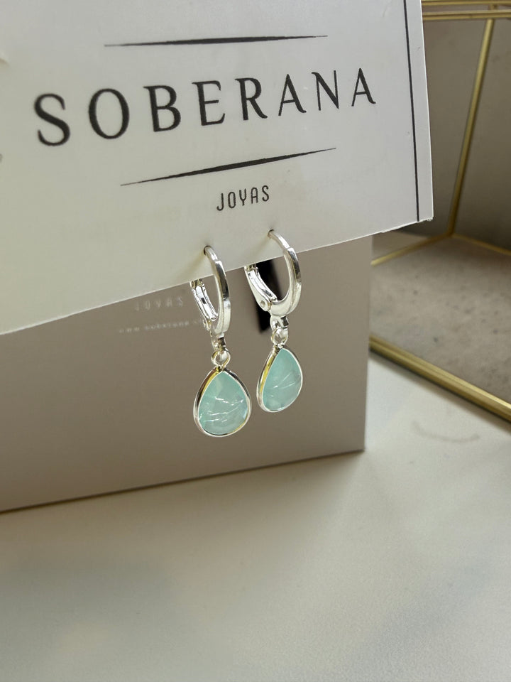 Argollas Gota Turquesa