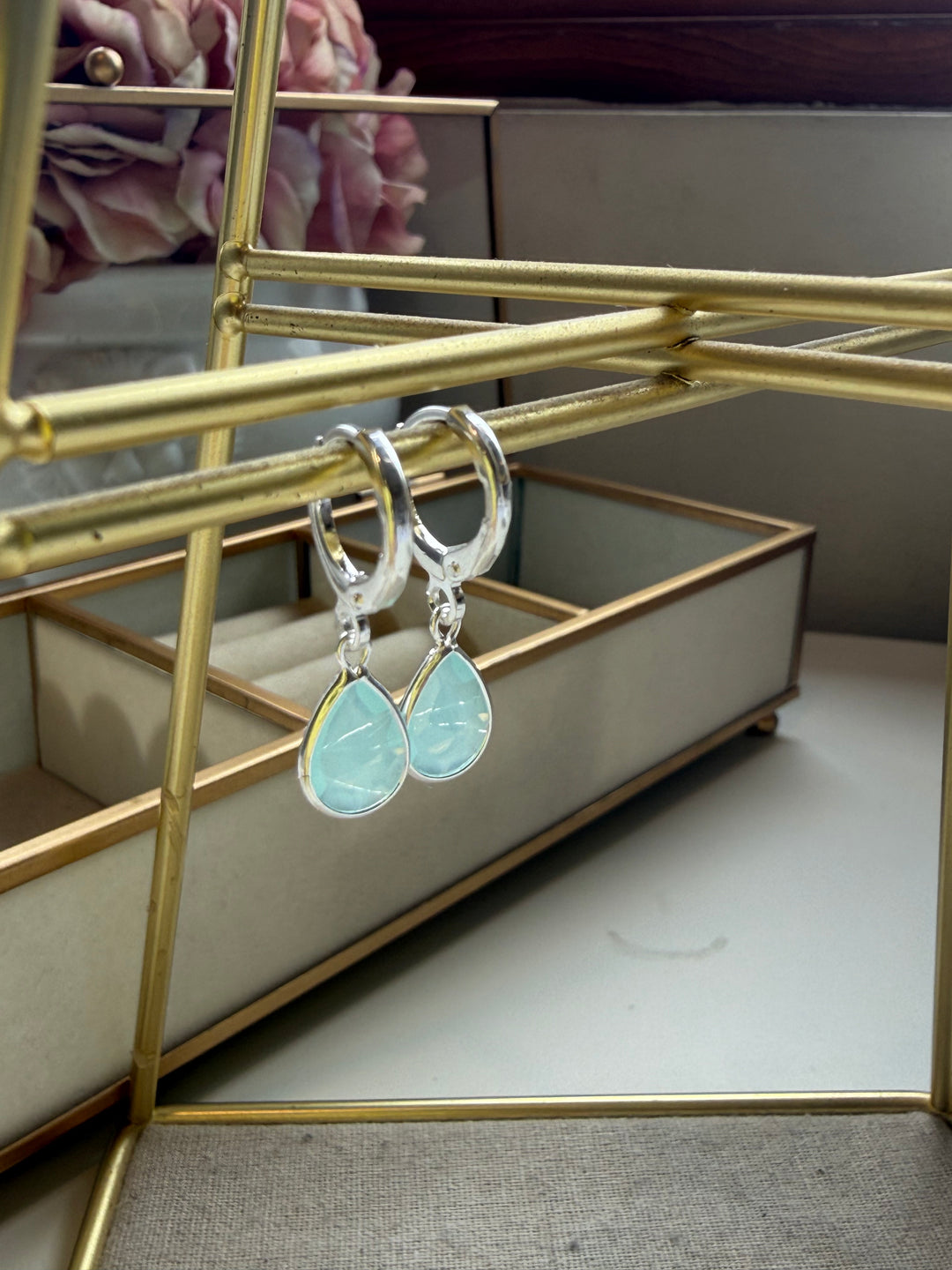 Argollas Gota Turquesa